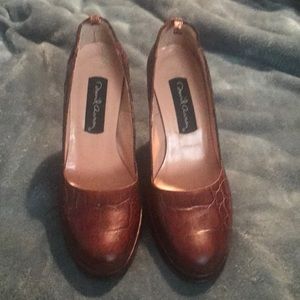 David Aaron snake skin pumps